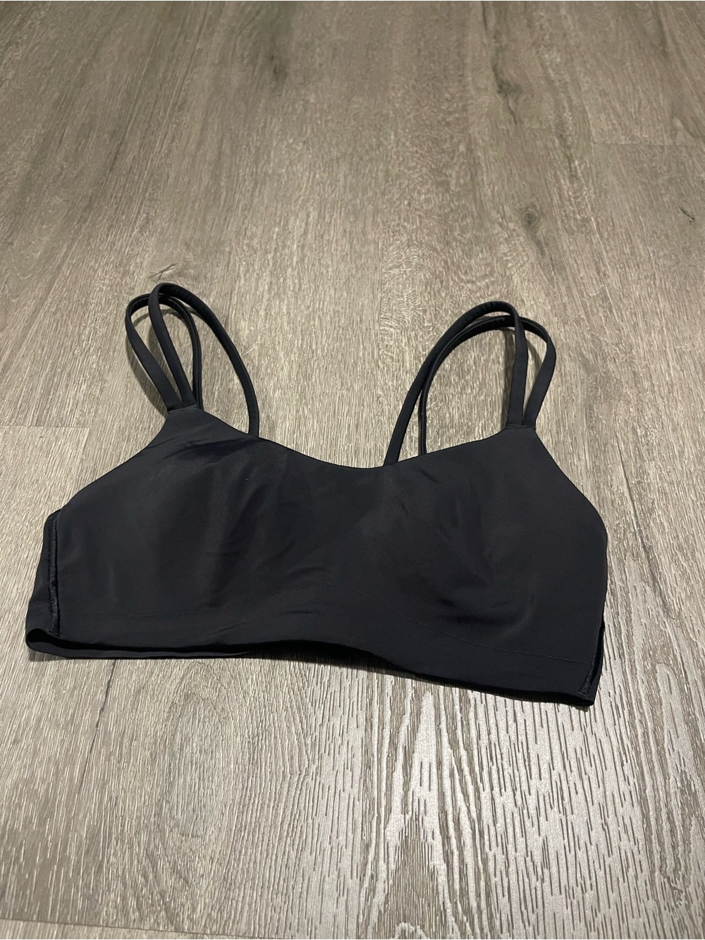 lululemon athletica Black Double-Strap Sports Bra No Size Tags